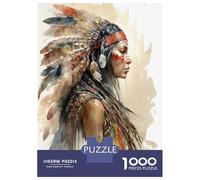 Rompecabezas De 1000 Piezas para Adolescentes Oil Painting Indian Woman Rompecabezas para Adolescentes Juguetes Antiestrés Difícil Gran Regalo para Jugar 38x26cm/1000pcs