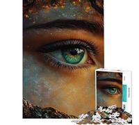Rompecabezas de 1000 Piezas para Adolescentes Ojo místico con Naturaleza Rompecabezas de Corte preciso para Adolescentes Interacción Entre Padres e Hijos cumpleaños 50x75cm