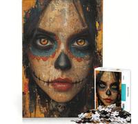 Rompecabezas de 1000 Piezas para Adolescentes Ojos Marrones de los Muertos, Juguetes para armar, interacción Entre Padres e Hijos, cumpleaños, 38x52cm