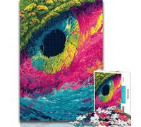 Rompecabezas de 1000 Piezas para Adolescentes Ojos Misteriosos, 1000 Piezas, para Adultos y Adolescentes, Juego Educativo para cumpleaños y Navidad, para niños de 14 años 50x75cm