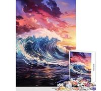 Rompecabezas de 1000 Piezas para Adolescentes Olas del océano Juguetes de Bricolaje Regalos de Amigo Secreto Juego Educativo para cumpleaños y Navidad tamaño 38x26cm