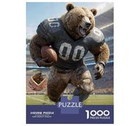 Rompecabezas De 1000 Piezas para Adolescentes Old School Grizzly Footballer Rompecabezas para Adultos Juego De Ingenio Regalo De Cumpleaños para Cumpleaños, Navidad 38x26cm/1000pcs