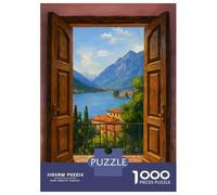 Rompecabezas De 1000 Piezas para Adolescentes Open Door to Lake como View Rompecabezas para Adultos Juego Práctico Regalos para Mujeres Regalos para Amigos Y Familiares 52x38cm/1000pcs