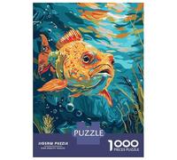 Rompecabezas De 1000 Piezas para Adolescentes Orange Fish Underwater Rompecabezas para Adolescentes Juego Familiar Mejora La Memoria Cumpleaños Y Navidad 38x26cm/1000pcs