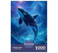 Rompecabezas De 1000 Piezas para Adolescentes Orca Leaping Through Stars Rompecabezas para Adolescentes Juguetes Antiestrés Difícil Gran Regalo para Jugar 38x26cm/1000pcs