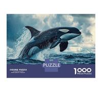 Rompecabezas De 1000 Piezas para Adolescentes Orca Whale Killer Rompecabezas Juegos Divertidos Regalos para Mujeres Cumpleaños Y Navidad 38x26cm/1000pcs