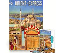 Rompecabezas de 1000 Piezas para Adolescentes Orient Express,Juego de lógica Divertido y de Corte preciso,Juego Tranquilo,decoración navideña,Regalo (38x52cm)