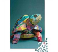 Rompecabezas De 1000 Piezas para Adolescentes Origami Turtle Paper Art Sculpture Rompecabezas para Adolescentes Juguetes Antiestrés Regalo De Cumpleaños para Cumpleaños, Navidad 52x38cm/1000pcs