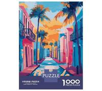Rompecabezas De 1000 Piezas para Adolescentes Orlando Street Scene Rompecabezas Juegos Divertidos Carrera De Velocidad Manual Cumpleaños 52x38cm/1000pcs