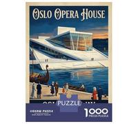 Rompecabezas De 1000 Piezas para Adolescentes Oslo Opera House Travel Rompecabezas para Adultos Juegos De Relajación Desafío Difícil Regalo De Cumpleaños, Regalos, 38x26cm/1000pcs