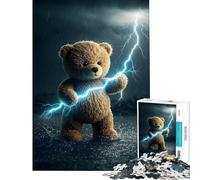 Rompecabezas de 1000 Piezas para Adolescentes Oso de Peluche con Poderes de Rayo Ayuda a ejercitar el Cerebro Juego Educativo y Divertido para Toda la Familia para Mayores de 14 años 50x75cm