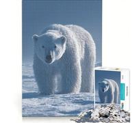 Rompecabezas de 1000 Piezas para Adolescentes Oso Polar Juego de ingenio difícil y desafiante Toda la Familia 50x75cm