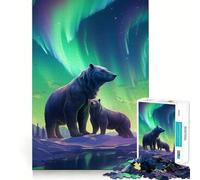 Rompecabezas de 1000 Piezas para Adolescentes Oso y Cachorro,Juego de articulación, Juego cognitivo,Regalo,Juego Relajante,Actividad Divertida para cumpleaños (38x26cm)