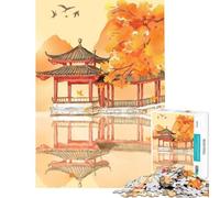 Rompecabezas de 1000 Piezas para Adolescentes otoño en Japón Juegos educativos Juguetes didácticos Regalo de cumpleaños decoración del hogar (tamaño 50x75cm)