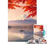 Rompecabezas de 1000 Piezas para Adolescentes Otoño japonés Montaña Fuji Ayuda a ejercitar el Cerebro Decoración para el hogar Juego práctico para Mayores de 14 años 50x75cm