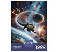 Rompecabezas De 1000 Piezas para Adolescentes Otter in Space Adventure Rompecabezas Juegos Divertidos Desafío Difícil Cumpleaños Y Navidad 38x26cm/1000pcs
