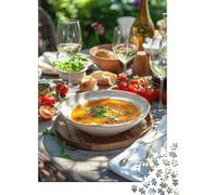 Rompecabezas De 1000 Piezas para Adolescentes Outdoor Dining Set-2 Rompecabezas para Adultos Juegos Divertidos Decoración Ayuda A Ejercitar El Cerebro 38x26cm/1000pcs