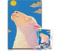 Rompecabezas de 1000 Piezas para Adolescentes, ovejas sonrientes bajo el Sol, Ideal para un rato de Relax, Juguete Troquelado de precisión Fina, tamaño 38x52cm