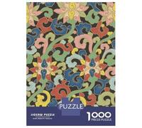 Rompecabezas De 1000 Piezas para Adolescentes Owen Jones Chinese Floral Pattern Rompecabezas para Adultos Juego Práctico Regalo De Cumpleaños Regalos De Cumpleaños Únicos 52x38cm/1000pcs