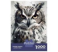 Rompecabezas De 1000 Piezas para Adolescentes Owl Beauty Watercolor Rompecabezas para Adultos Juegos Familiares Regalos para Mujeres Cumpleaños 70x50cm/1000pcs
