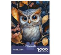 Rompecabezas De 1000 Piezas para Adolescentes Owl In Autumn Leaves Rompecabezas para Adultos Juego Práctico Pero Divertido Y Humorístico Regalos para Reducir El Estrés 52x38cm/1000pcs