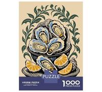 Rompecabezas De 1000 Piezas para Adolescentes Oysters and Lemons Still Life Illustration Rompecabezas para Adultos Juegos Familiares Difícil Regalo De Cumpleaños, Regalos, 70x50cm/1000pcs