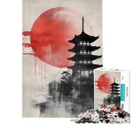 Rompecabezas de 1000 Piezas para Adolescentes Pagoda Reverie para Juegos educativos Juguetes Juegos educativos Obra de Arte Regalo Corte de precisión (Tamaño 50x75cm)