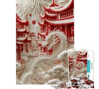 Rompecabezas de 1000 Piezas para Adolescentes Pagoda Serenity Juego Educativo desafío de Juego Juguete Regalo para cumpleaños decoración de Pared (tamaño 38x52cm)
