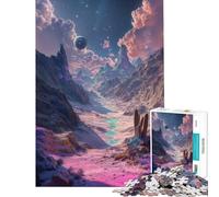 Rompecabezas de 1000 Piezas para Adolescentes Paisaje alienígena con orbe Flotante Diversión para Hacer en casa Una Obra de Arte para armar Ideal para Mayores de 14 años (50x75cm)