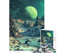 Rompecabezas de 1000 Piezas para Adolescentes Paisaje alienígena con un Monstruo Marino Juego práctico para la diversión Familiar Juguetes antiestrés Que mejoran el Amor Entre Parejas (50x75cm)