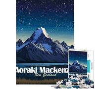 Rompecabezas de 1000 Piezas para Adolescentes Paisaje de Aoraki Mackenzie Nueva Zelanda Juego Educativo Juguete desafiante Gran Regalo Mejora la Memoria (tamaño 38x52cm)