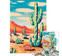 Rompecabezas de 1000 Piezas para Adolescentes Paisaje de Cactus del Desierto Matisse Fauvismo Juego de ingenio Juguete Educativo Regalo Ideal para Juegos y decoración del hogar (Tamaño 50x75cm)