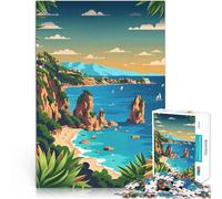 Rompecabezas de 1000 Piezas para Adolescentes Paisaje de Cerdeña Juguetes Juegos Educativos Antiestrés Gran Regalo para Juegos 38x26cm