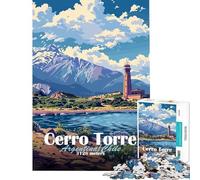 Rompecabezas de 1000 Piezas para Adolescentes Paisaje de Cerro Torre Rompecabezas para Adultos Juguete decoración de Pared Arte de Pared cumpleaños y Navidad (tamaño 50x75cm)