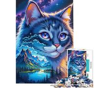Rompecabezas de 1000 Piezas para Adolescentes Paisaje de ensueño con Gatos Ideal para cumpleaños Navidad Vacaciones en casa y para Pasar el rato Juguete Educativo Apto para Mayores de 14 años 50x75cm