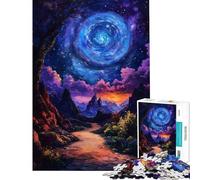 Rompecabezas de 1000 Piezas para Adolescentes Paisaje de Galaxia Espiral Rompecabezas para Adultos Juegos relajantes Que mejoran la Memoria Toda la Familia (tamaño 50x75cm)