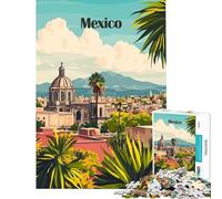 Rompecabezas de 1000 Piezas para Adolescentes Paisaje de la Ciudad de México póster de Viaje Arte para Juegos educativos desafío Juguete Juegos relajantes Alivio del estrés Obra de Arte Regalo