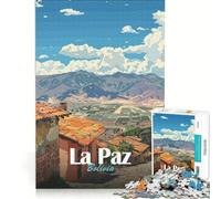 Rompecabezas de 1000 Piezas para Adolescentes Paisaje de La Paz, Bolivia Juego Imposible Interacción Entre Padres e Hijos cumpleaños 38x52cm
