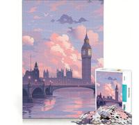 Rompecabezas de 1000 Piezas para Adolescentes Paisaje de Londres Maravilloso Juego Educativo Ideal para divertirse en casa y Fortalecer el Amor Entre Parejas 50x75cm