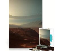 Rompecabezas de 1000 Piezas para Adolescentes Paisaje de Marte,Bordes limpios,Juego de concentración,Regalo,Juego de Ocio,Arte de Pared navideño (38x26cm)