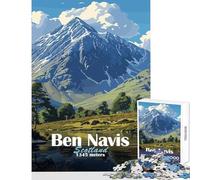 Rompecabezas de 1000 Piezas para Adolescentes Paisaje de montaña Ben Nevis Juguetes de Bricolaje Grandes Regalos y Juguetes Juegos relajantes descompresión Intelectual tamaño 38x52cm