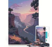 Rompecabezas de 1000 Piezas para Adolescentes Paisaje de Puesta de Sol en un cañón,Arte de Corte Fino,Entrenamiento de concentración,Juego Divertido para Momentos de Tranquilidad