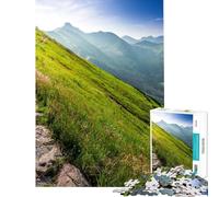 Rompecabezas de 1000 Piezas para Adolescentes Paisaje de Sendero de montaña Rompecabezas para Adultos Juego de ingenio Corte de precisión Difícil y desafiante (Tamaño 38x26cm)