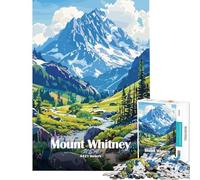 Rompecabezas de 1000 Piezas para Adolescentes Paisaje del Monte Whitney Rompecabezas para Adultos Juguetes de Bricolaje Regalo de cumpleaños para Amigos y Familiares (tamaño 50x75cm)