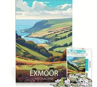 Rompecabezas de 1000 Piezas para Adolescentes: Paisaje del Parque Nacional de Exmoor Juegos relajantes, desafiantes para completar y Que fomentan el Amor en Pareja 38x52cm
