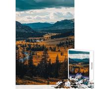 Rompecabezas de 1000 Piezas para Adolescentes Paisaje del Parque Nacional de Yellowstone Juguete Educativo de 1000 Piezas Excelentes Regalos y Juguetes para Toda la Familia (50x75cm)