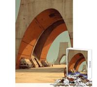 Rompecabezas de 1000 Piezas para Adolescentes Paisaje desértico futurista con Arcos Juguete Educativo Regalo de cumpleaños para Juego Educativo desafío Educativo tamaño 38x52cm
