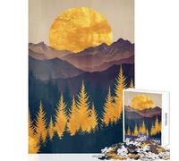 Rompecabezas de 1000 Piezas para Adolescentes Paisaje Dorado Juguete Educativo Regalo de Amigo Secreto Juego de ingenio Ayuda a ejercitar el Cerebro tamaño 50x75cm