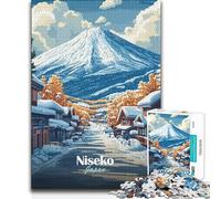 Rompecabezas de 1000 Piezas para Adolescentes, Paisaje Invernal de Niseko, Japón, Juegos Familiares, decoración del hogar, Regalos de Amigo Secreto (50x75cm)