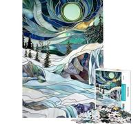 Rompecabezas de 1000 Piezas para Adolescentes Paisaje Invernal Rompecabezas para Adultos Juguetes antiestrés Vacaciones en casa Matar el Tiempo Ayuda a ejercitar el Cerebro (tamaño 38x52cm)